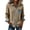 Khaki, variant on Women Denim-Collar Cable-Knit Shacket Solid Contrast Denim Cuff Pocket Long-Sleeve Button-Front Loose Casual Cardigan Jacket
