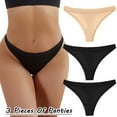thumbnail image 2 of Gibobby Ropa interior hipster para mujer Calzoncillos Patchwork Color Ropa interior Bragas Bikini Sólido Calzoncillos para mujer Bragas Regalo San Valentín para mujer 3 piezas (Multicolor, XXL), 2 of 5