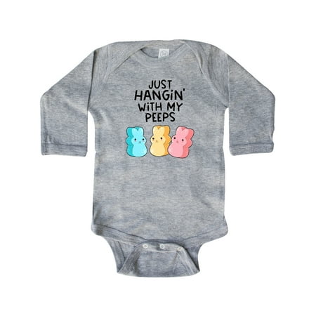 

Inktastic Easter Just Hangin with My Peeps! Gift Baby Boy or Baby Girl Long Sleeve Bodysuit