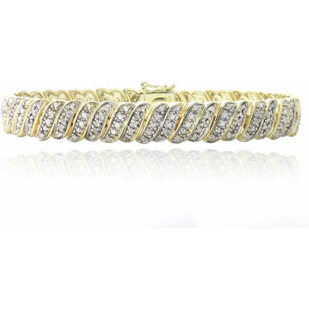1 Carat T.W. Diamond Gold-Tone Tennis Bracelet