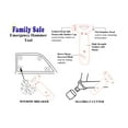 thumbnail image 3 of Family Safe Bright Orange Seatbelt Cutter Window Breaker Emergency Escape Multi Tool, 3 of 5