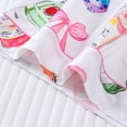thumbnail image 5 of FASHOFT Womens Bow Pajamas Set Cute Graphic Short Sleeve Button Down Lounge Shorts Sets Soft 2 Piece Valentine's Day Sleepwear White S, 5 of 9