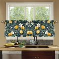 thumbnail image 4 of Yayeee Kitchen Curtains Set of 2 Light Filtering 57"x36" Over Sink Window Panels, Floral Lemons, 4 of 7