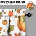 thumbnail image 3 of Fall Kitchen Curtains 36 Inch Short - 2 Panel Set, Autumn Harvest Print, Rod Pocket Window Treatment for Thanksgiving, Farmhouse, Cafe, Living Room - Machine Washable, 3 of 4