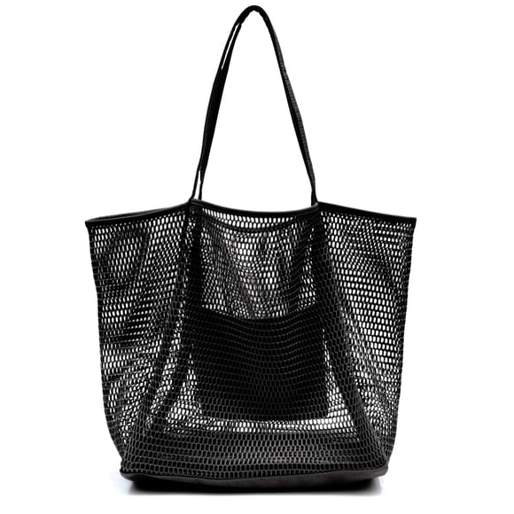 HOXIS Mesh Beach Tote Bolso de hombro para mujer