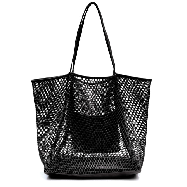 HOXIS Mesh Beach Tote Bolso de hombro para mujer