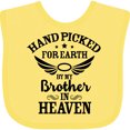 thumbnail image 3 of Inktastic Handpicked for Earth by My Brother in Heaven Angel Wings Boys or Girls Baby Bib, 3 of 4
