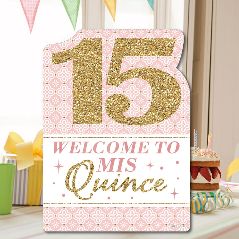 Big Dot of Happiness Mis Quince Anos - Party Decorations - Quinceanera Sweet 15 Birthday Party Welcome Yard Sign