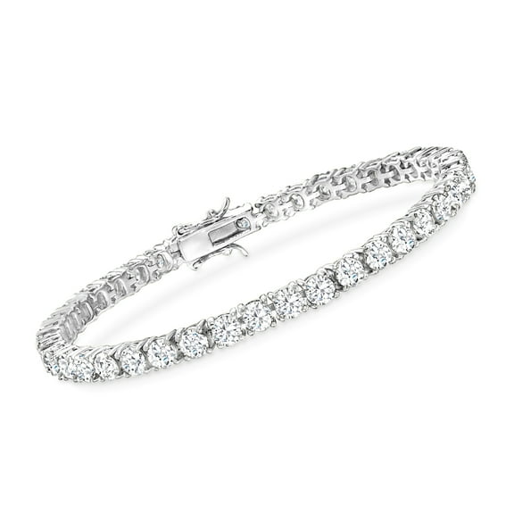 Ross-Simons 10.00 ct. t.w. CZ Tennis Bracelet in Sterling Silver, Women's, Adult