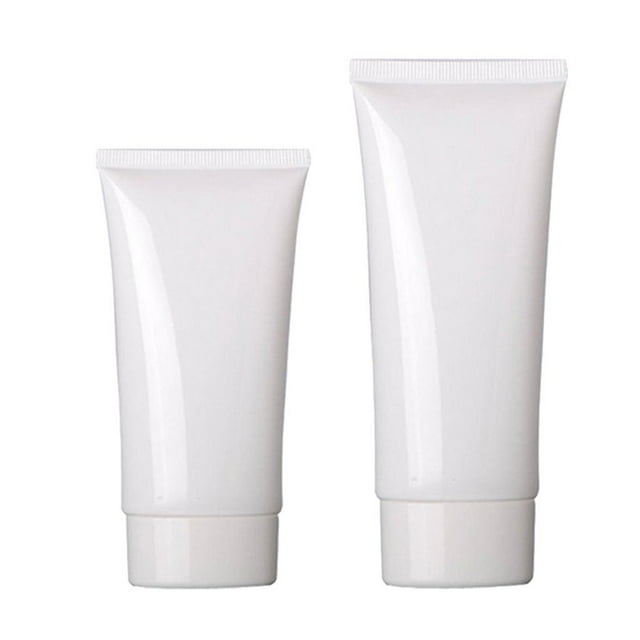 Paquete de 2 tubos de facial de plástico , botellas para el cabello recargables
