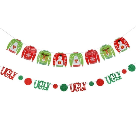 

Ugly Sweater Banner Tacky Christmas Sweater Party Decorations Ugly Sweater Garland for Ugly Christmas Sweater Party Decorations Ugly Sweater Decorations