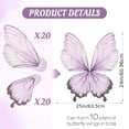 thumbnail image 2 of 40 Sheets Butterfly Bouquet Wrapping Paper, Purple Flower Wrapping Paper Set for Floral Arrangements, Gift Wrap Supplies for Mother Day Wedding Birthday Party Decoration, 2 of 4