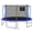 Blue, variant on Leumius 14ft Trampoline for Kids and Adults,Heavy Duty Trampolines with Safety Enclosure Net for Outdoor/Indoor,Upgraded Round Recreational Trampolines with Basketball Hoop and Ladder,Blue