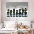 thumbnail image 2 of Elephant Stock Zen Stones Wall Art - Horizontal Canvas Wall Art - Living Room Wall Decor - Wellness Canvas - Gray And Black Decor - 51" x 34", 2 of 4