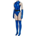 thumbnail image 2 of Women’s Kitana Blue Jumpsuit One Piece Outfit Fitted Full Body Design with Sleek and Stylish Look, 2 of 7