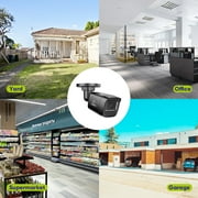 SANNCE HD 1080P CCTV Security Cameras 4pcs 2.0MP Outdoor Home Video Surveillance Camera CCTV System Black