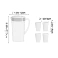thumbnail image 3 of Apmemiss Clearance 2.2L Plastic Water Pitcher with Lid Handle Clear Measuring Jug Large Capacity Cold Water Kettle for Iced Tea Juices Lemonade Home Kitchen, 3 of 6