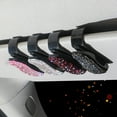 2Pcs Sun Visor Mount Sunglasses Clip Holder Rhinestone Bracket Portable