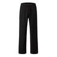 thumbnail image 2 of Men's Casual Pants Lightweight Full Length Loose Fit Fashionable Trousers with Button Pockets and Drawstring for Everyday Wear Mens Trousers Athletic In Black No Pockets, 2 of 4
