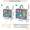 thumbnail image 2 of FORMRS Womens Corduroy Tote Bag Crossbody Shoulder Handbag with Pocket, Colorful Geometric Pattern, 2 of 7