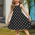 thumbnail image 5 of Girls Clothes under $5.00 Sleeveless Round Neck Button Summer Dress Casual with Pockets Dress 2-12 Years Black 3 Years, 5 of 6