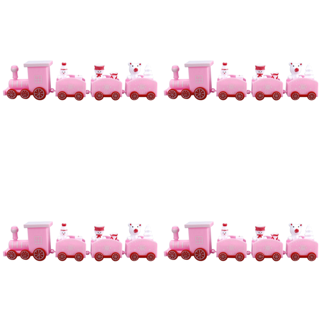 Juego Tren Navidad Adorno Navideño Juguete Regalo para Del (Rosa)