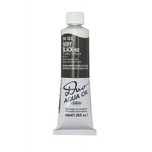Holbein DUO Aqua Oil Color, 40ml, Ivory Black