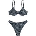 thumbnail image 3 of Maillot de Bain Deux Pièces pour Femmes, Bikini Triangle et String à Nouer sur le Côté, 3 of 5