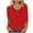 Red B, variant on Women's Casual 3/4 Sleeve T-Shirts Loose V-Neck T Shirts Cute Solid Tunic Tops Oversized Tshirts for Women Light Blue M