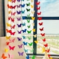 thumbnail image 2 of Xiao Hua 2 guirnaldas decorativas colgantes de mariposas de papel 3D para bodas, baby showers, cumpleaños y decoración temática, 118 pulgadas de largo, color morado., 2 of 4