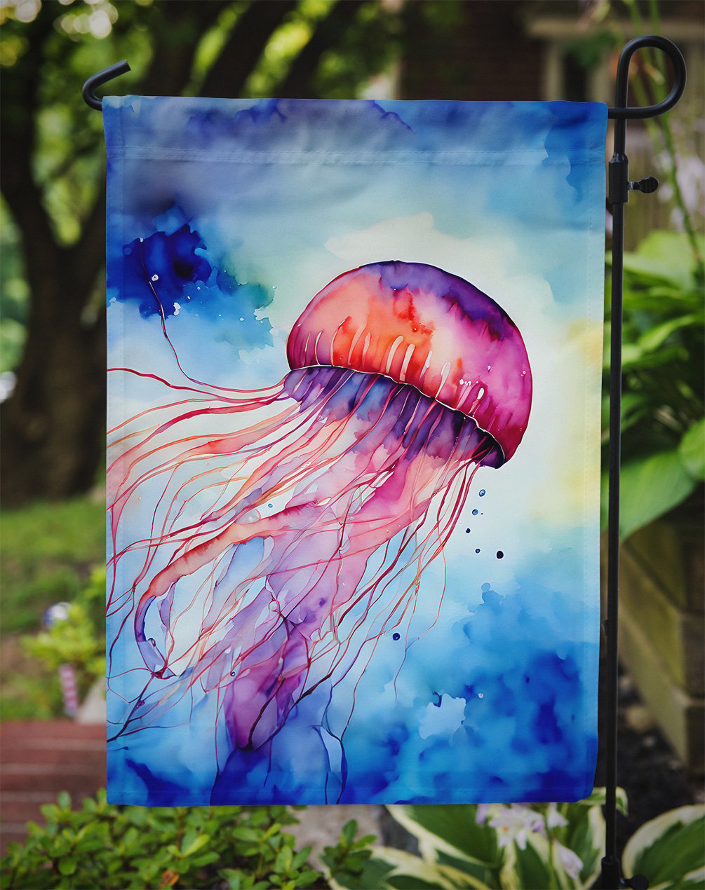 thumbnail image 3 of Jellyfish Garden Flag 11.25 in x 15.5 in, 3 of 5