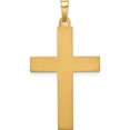 thumbnail image 4 of 14K Two-Tone Hollow Polished Textured & Striped Latin Crucifix (35 X 18) Made In United States xr1853, 4 of 5