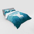 thumbnail image 3 of Ambesonne Adventure Bedding Set 3 Pcs, Scenic Wild Forest, Twin, Pale Blue Dark Blue, 3 of 3