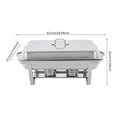 thumbnail image 2 of 3 Pan Chafer Chafing Dish Sets Stainless Catering Food Warmer 2.5L/0.66Gal *3, 2 of 13