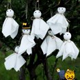 thumbnail image 1 of Halloween Ghost Hanging Decoration Small Flying Ghost Tree Ornament Rustic White Cloth Ghost for Haunted House Yard Tree Decor, 1 of 7
