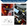 thumbnail image 3 of Unique Bargains Hose Separator Clamp Fitting Adapter/ Pipe Tube Line Separator Clamp Tooling AN8 16mm 4pcs Silver Tone, 3 of 6