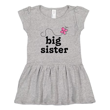 

Inktastic Big Sister Butterfly Announcement Outfit Gift Toddler Girl Dress