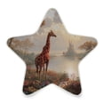thumbnail image 4 of Star Night Light Auto On/Off Plug-in Wall Light with Light Sensor Warm White LED for Home Party Oil Painting Of Giraffe, 4 of 6