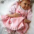 thumbnail image 3 of Muñeca bebé renacida Luxtrada de vinilo de silicona suave de 22 pulgadas y 55 cm, adorable y realista, regalo de cumpleaños para bebé, regalo de Navidad, 3 of 6
