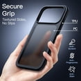 thumbnail image 4 of JETech Matte Case for iPhone 18 Pro Max |Frosted Translucent Back, Drop Protection (Black), 4 of 7