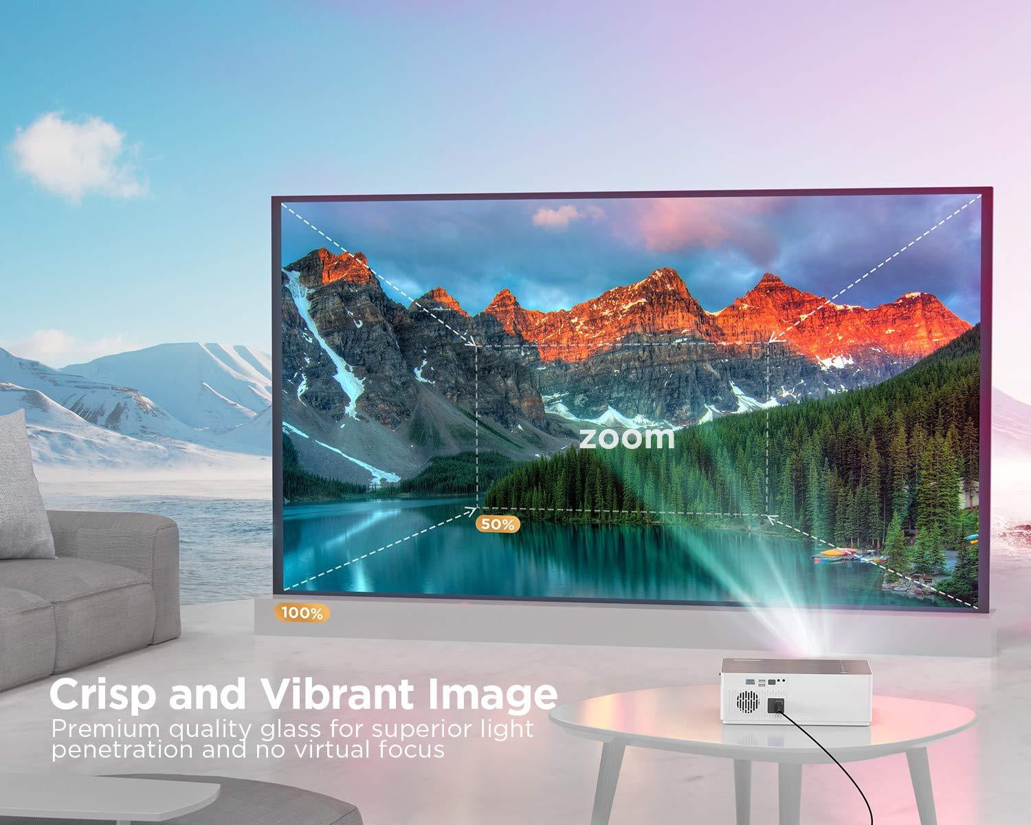 BOMAKER プロジェクター 1920×1080 Bomaker Movie Projector, Native 1080P Video Projector with 200