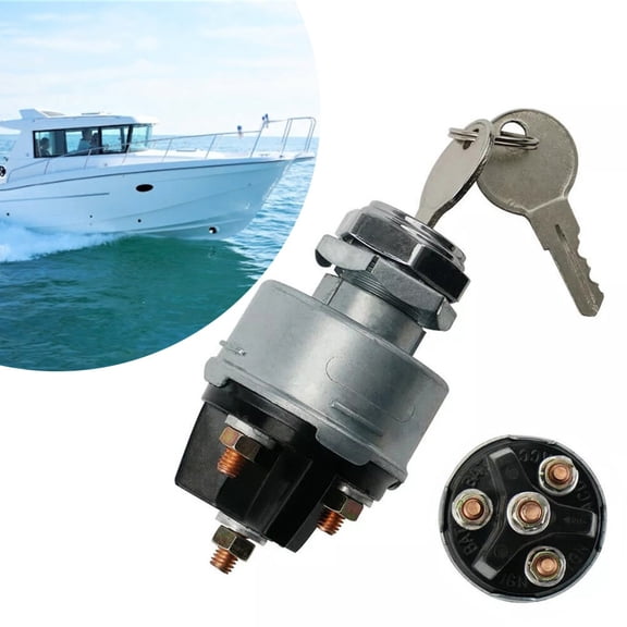 Styrix 4 Position Ignition Switch for Auto Car Boat With Integrated Keyhole Cover