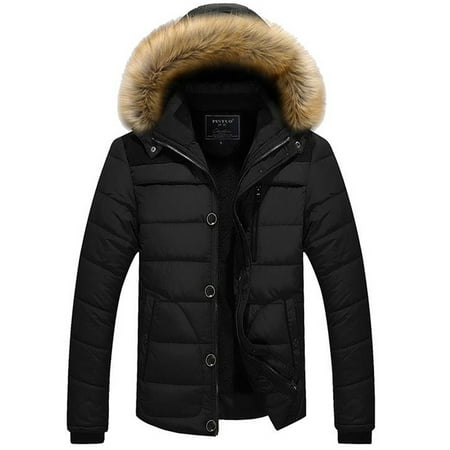 Men's Casual Bubble Hooded Coats Winter Warm Puffer Quilted Parka ...