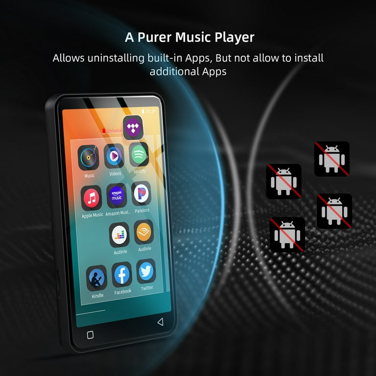 MP3 Player with Bluetooth and WiFi, 5 Full Touchscreen Android Music Audio  MP4