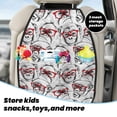 thumbnail image 5 of Fuzoiu Monkey Print 2 Pack Kick Mat Back Seat Protector With 3 Storage Pockets, Universal Car Seat Back Organizer For Kids Pets, Waterproof Backseat Protector For Most Car, 5 of 8