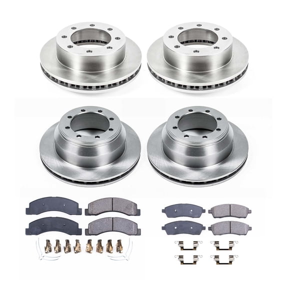 Ultimate Brakes Front and Rear Semi-Metallic Brake Pad and Rotor Kit with Hardware WM81435