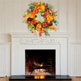 thumbnail image 5 of TAIAOJING Artificial Fall Wreaths For Rustic Autumn Wreath With Pumpkin Rose Berry Branchesm ThanksgivingFront Door Window Home Decor, 5 of 9