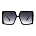 thumbnail image 1 of Womens Mod Luxe Square Plastic Butterfly Chic Sunglasses Black Smoke, 1 of 4