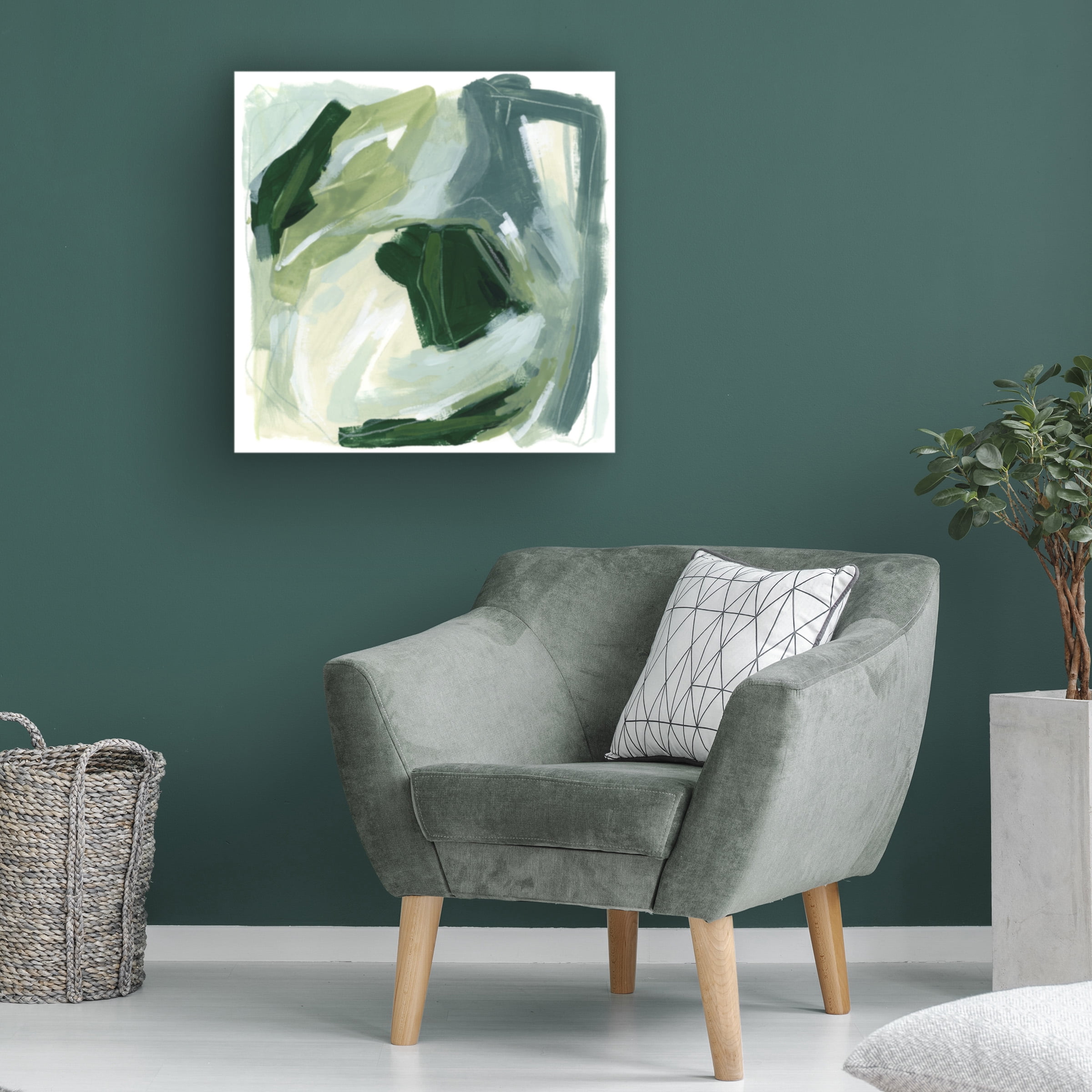 June Erica Vess 'Emerald Spin I' Canvas Art