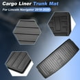 thumbnail image 4 of Unique Bargains Cargo Liner Trunk Mat for Lincoln Navigator 2018 2019 2020 2021 2022 2023 2024 Cargo Mat All Weather Protection Trunk Liner Rear Trunk Mat Black, 4 of 7